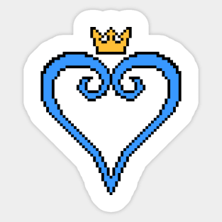 Kingdom Hearts 8-Bit Pixel Art Logo Sticker